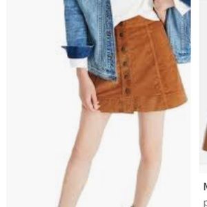 Madewell metropolis snap skirt burnt Siena NWT